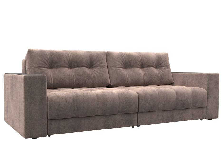 Диваны еврокнижки, Диван прямой с декором Лига-049 НПБ, велюр TOWER