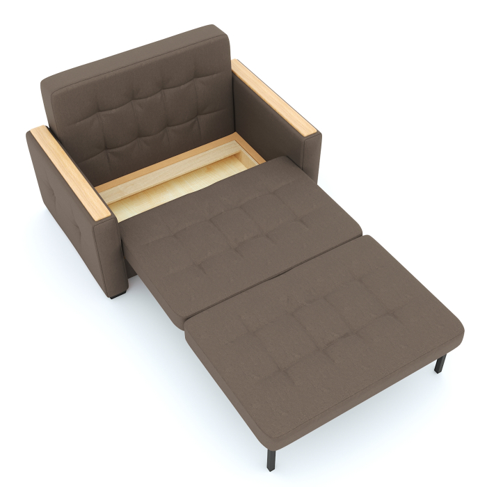 Диваны с ящиком для белья, Диван- кровать Этро Вуд, рогожка, 120