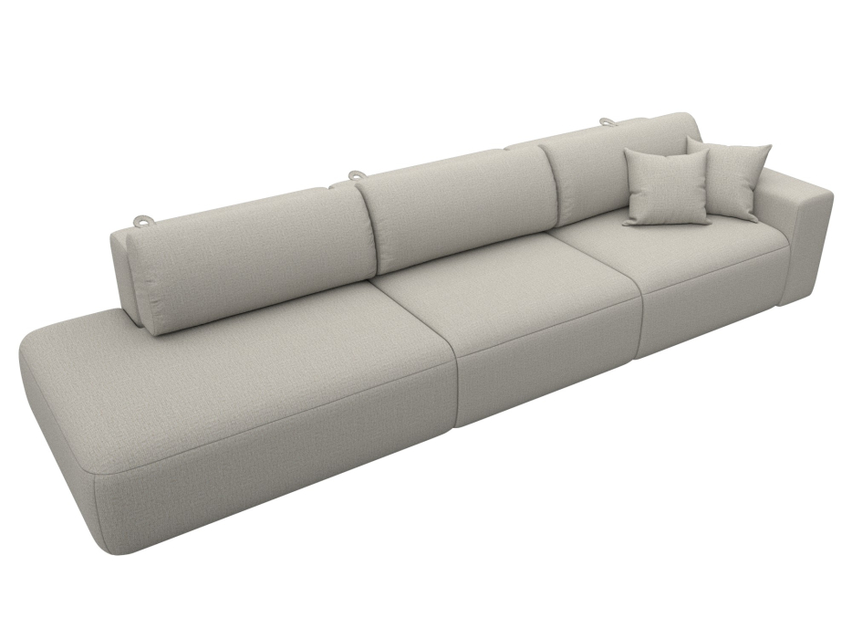 Диваны еврокнижки, Диван прямой Лига-036 НПБ Модерн Лонг подлокотник справа, рогожка Амур