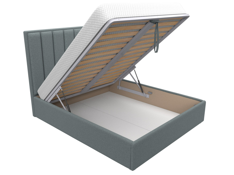 Мягкая кровать, Кровать интерьерная Афродита 160, рогожка Амур