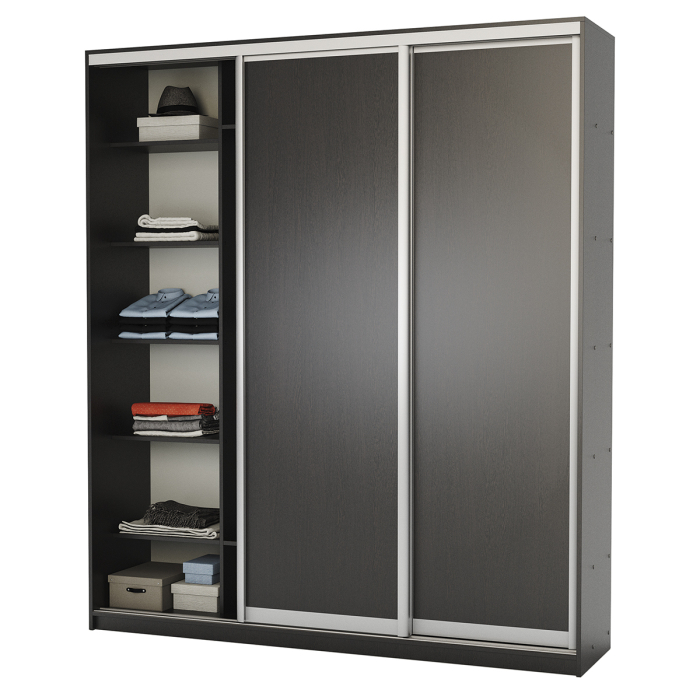 Шкафы-купе, Шкаф-купе 3-х дв. Премиум комбинированный 180х45х220