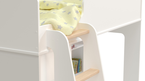 Кровать-чердак с угловым шкафом Ridgimmi 2.2