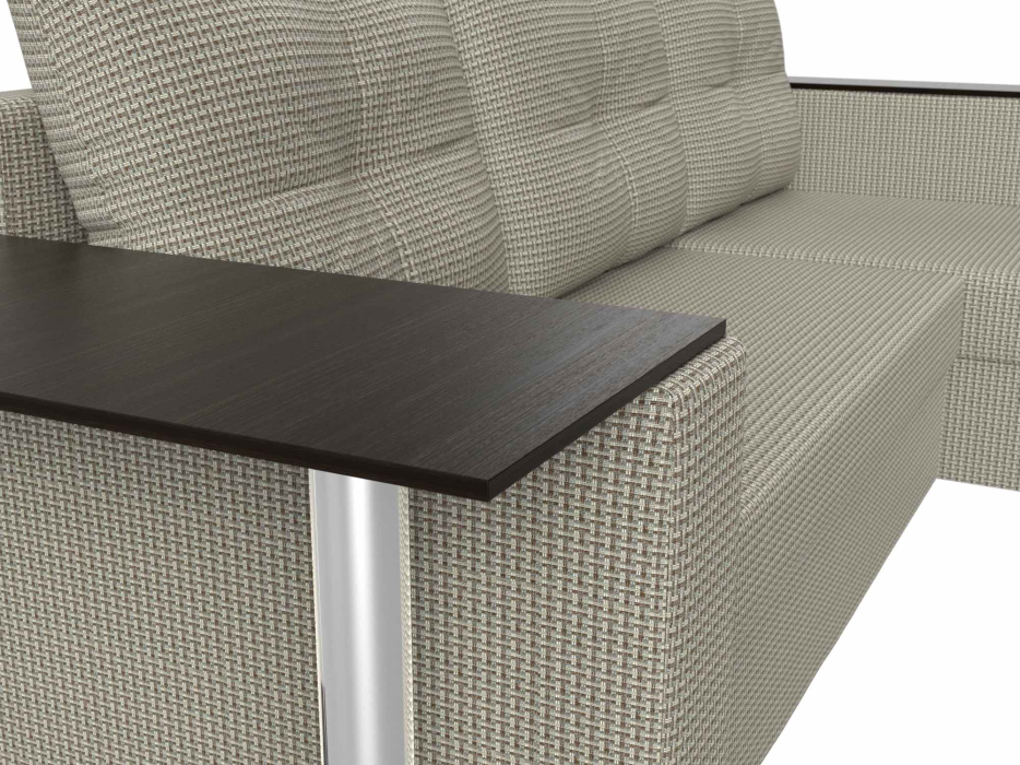 Диваны угловые в гостиную, Угловой диван Атланта правый угол, рогожка Амур