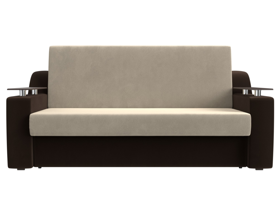 Диваны с ящиком для белья, Прямой диван аккордеон Сенатор 140, микровельвет