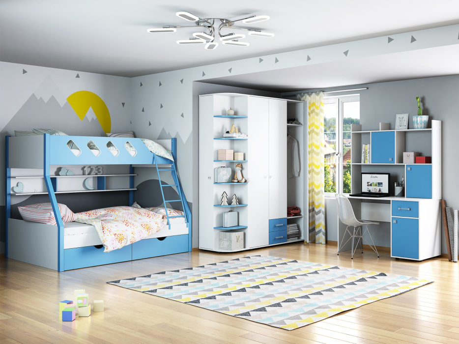 Для девочек, Детская комната ДЕЛЬТА Композиция 16 (Белый)