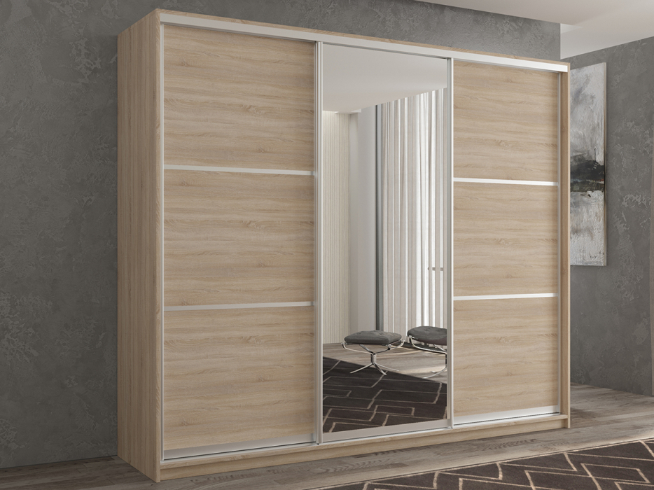 Шкафы-купе 3-х дверные, Шкаф-купе 3х дверный Кааппи 2 240х60