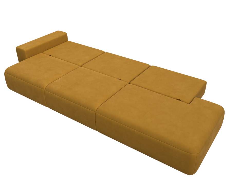 Диваны еврокнижки, Диван прямой Лига-036 НПБ Модерн Лонг подлокотник слева, велюр BRUT