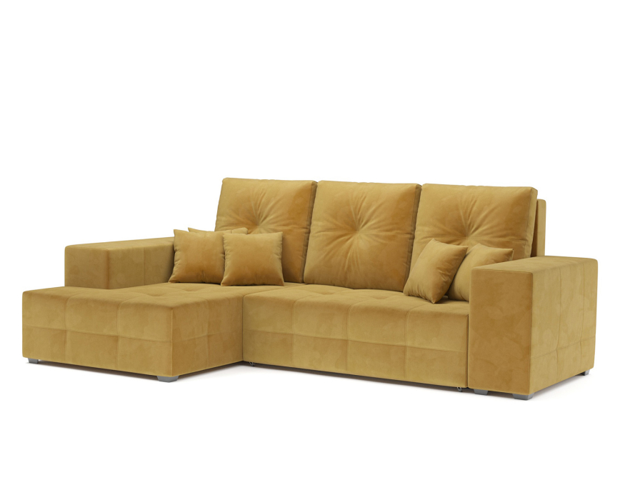 Диваны угловые в гостиную, Диван угловой Монреаль Левый угол (Велюр)