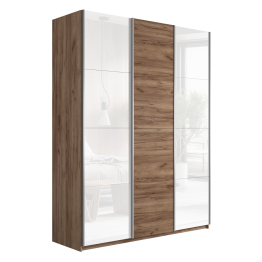 Шкаф-купе Прайм 3-х дверный Стекла белые/ДСП/Доводчики 180х57х230