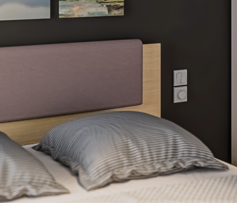 Спальные гарнитуры, Афина Спальня Дуб Винченца/Кашемир серый