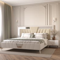 Кровати 180х200, Кровать двуспальная Савелья 180х200 см кашемир