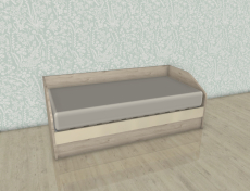 Кровати 90х190, Модульная система Карина Кровать КР-118 Гикори Джексон светлый