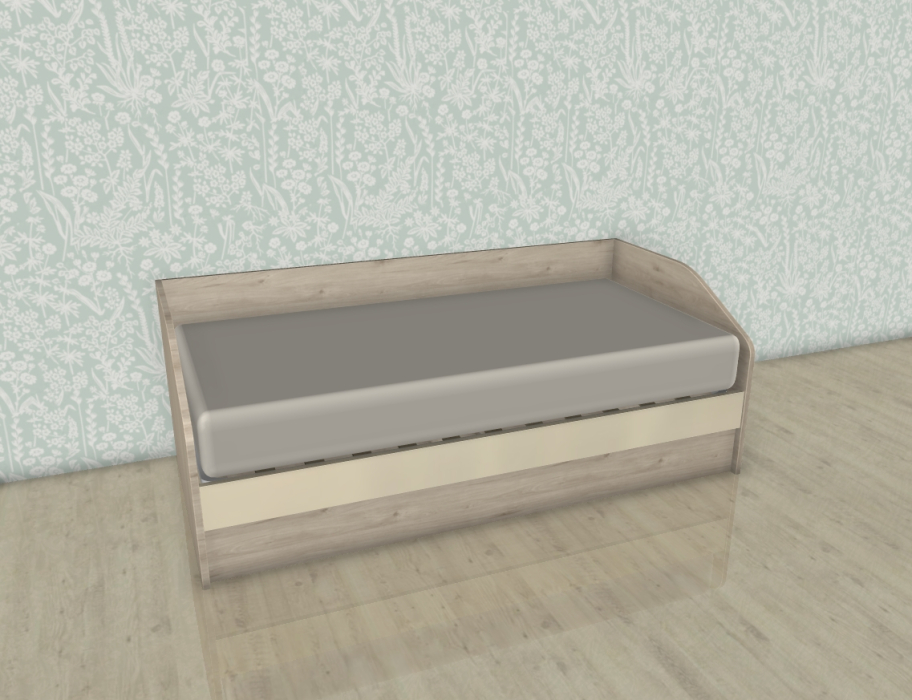 Кровати 90х190, Модульная система Карина Кровать КР-118 Гикори Джексон светлый