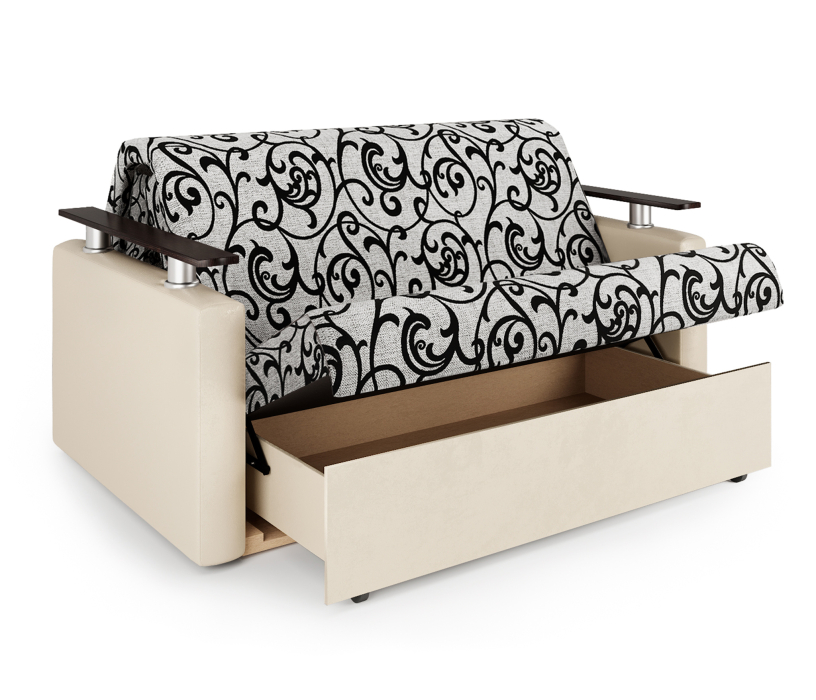 Диваны с ящиком для белья, Диван-кровать Шарм 100, экокожа/шенилл