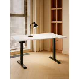 Компьютерный стол Маркос с механизмом подъема 140х80х75, черный