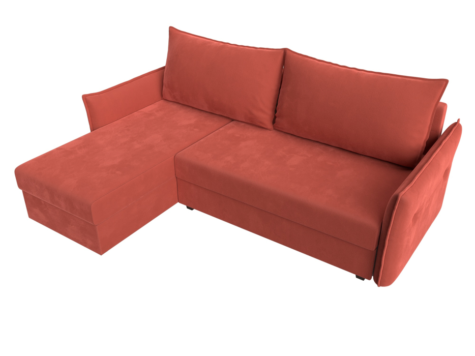 Диваны угловые в гостиную, Угловой диван Лига-004 левый угол, микровельвет