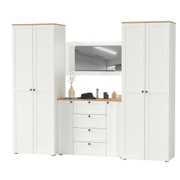 Два платяных шкафа Остин и комод с зеркалом