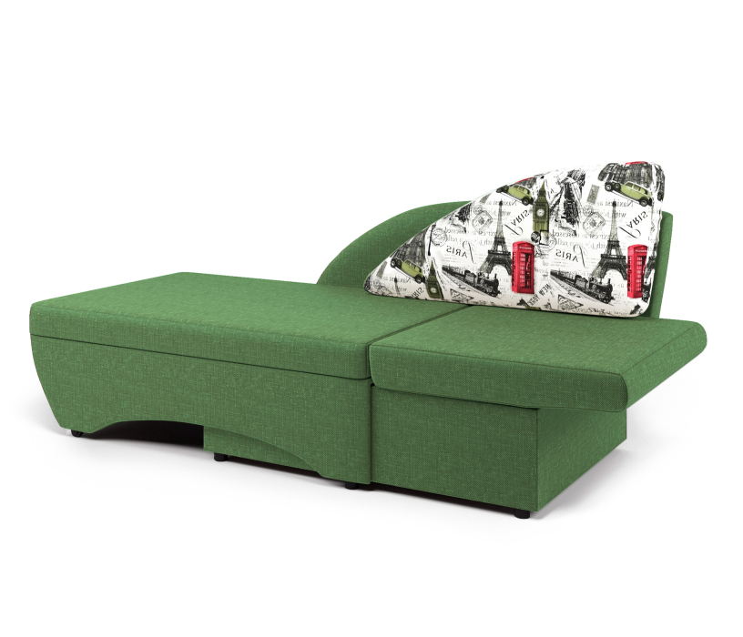 Диваны прямые кухонные, Кушетка Трио, правый рогожка/велюр