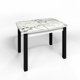 Флорида Стол белый, ноги квадрат/черные №11