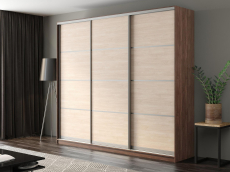 Шкафы-купе, Шкаф-купе Айсберг 270 ШАМОНИ ТЕМНЫЙ (шамони светлый/глухой)