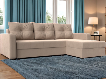 Угловой диван Ливерпуль Лайт правый угол, велюр