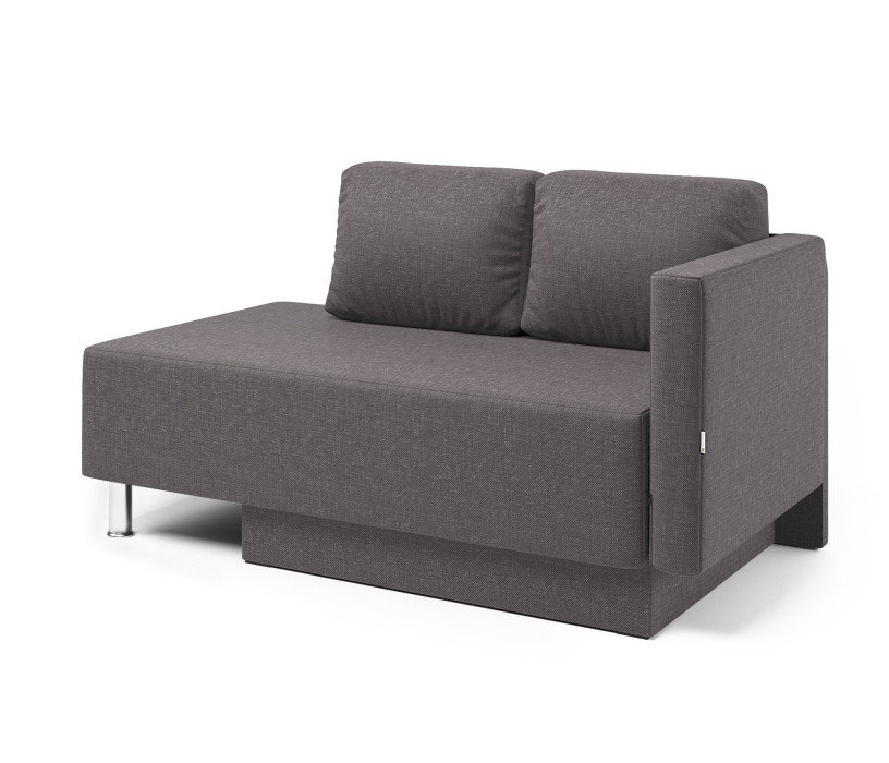 Диваны прямые кухонные, Кушетка Леон правый, рогожка