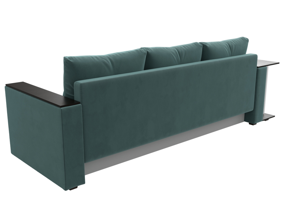 Диваны еврокнижки, Диван прямой Атланта со столом слева, велюр