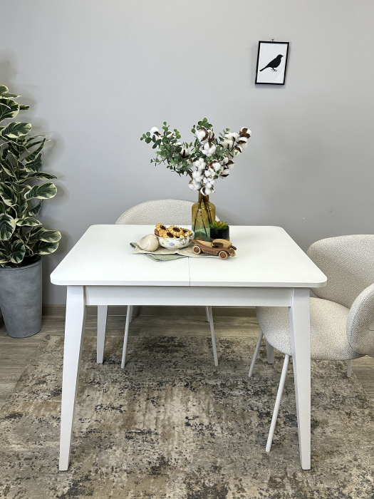 Обеденные столы, Стол KENNER 900 М раздвижной, стекло сатин