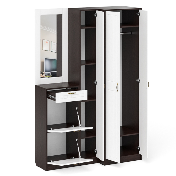 Прихожие, Мебель для прихожей П-6 № 29 МДФ фрезеровка прованс