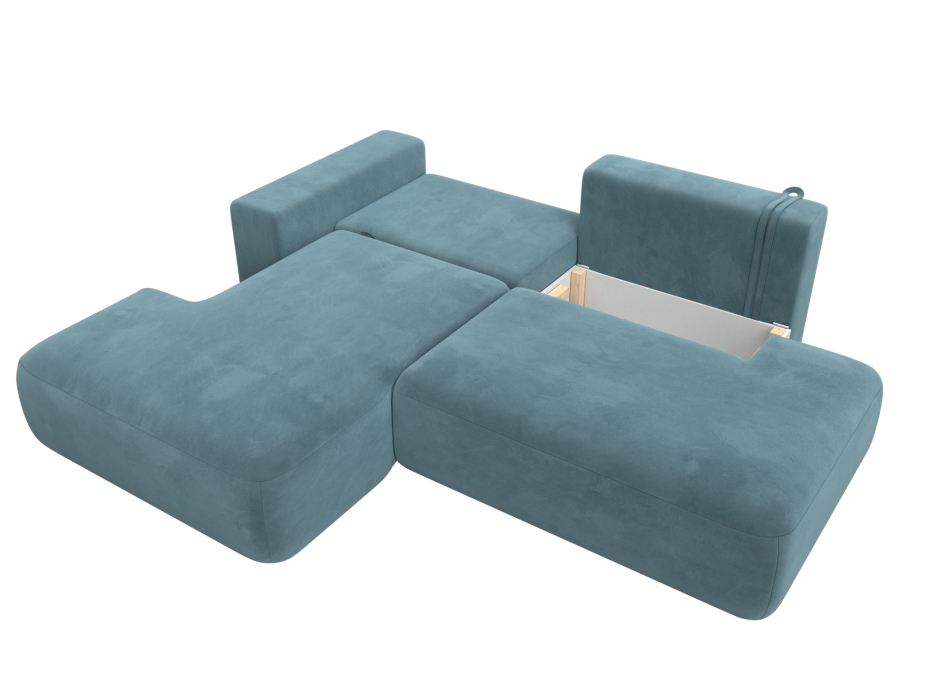 Диваны угловые в гостиную, Диван угловой Лига-036 Модерн левый угол, велюр