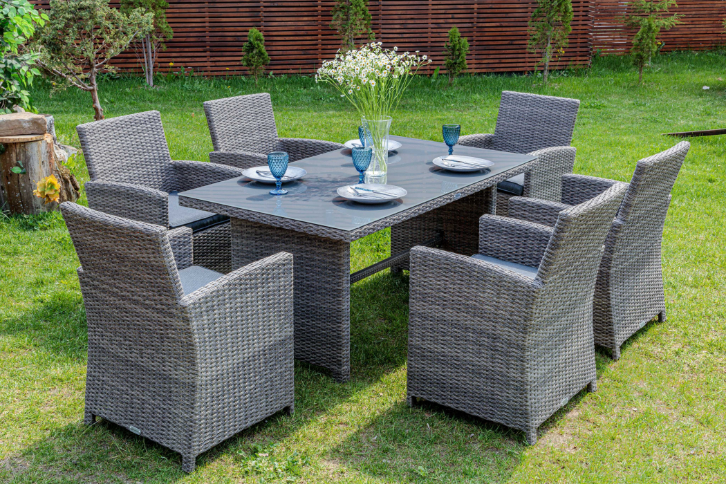 Комплекты мебели, Обеденный комплект FIONA из искусственного ротанга