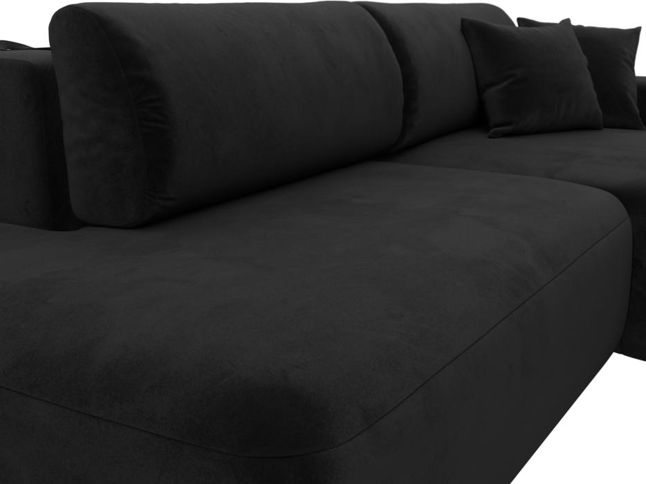 Диваны угловые в гостиную, Диван угловой Лига-036 Модерн правый угол, велюр