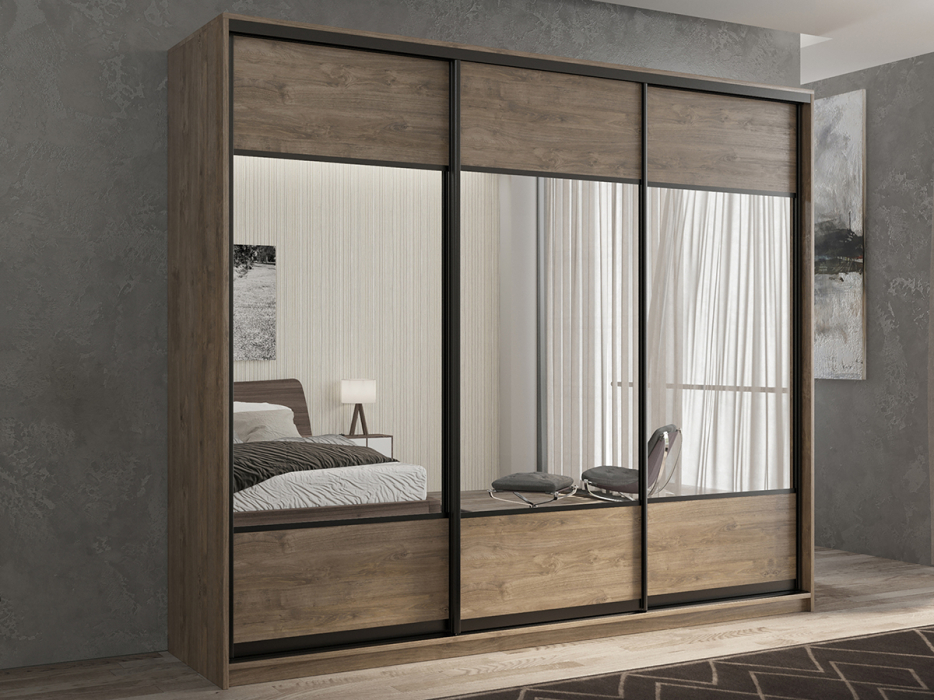 Шкафы-купе 3-х дверные, Шкаф-купе 3х дверный Кааппи 6 180х45