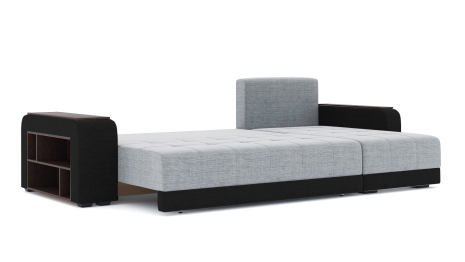 Диван-кровать угловой Милан ПБ еврокнижка, рогожка+кож.зам