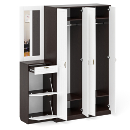 Модульная мебель в прихожую П-6 № 14 МДФ фрезеровка прованс