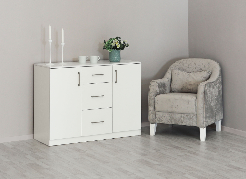 Комоды, Комод с полками и ящиками 1260х478х862