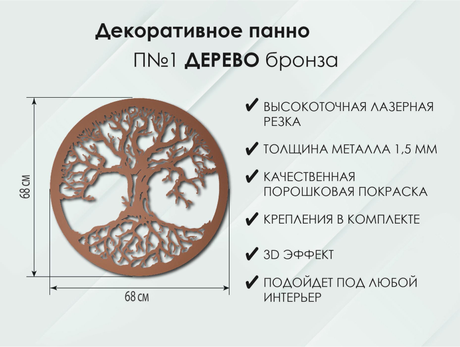 Декор для гостиной, Панно Дерево