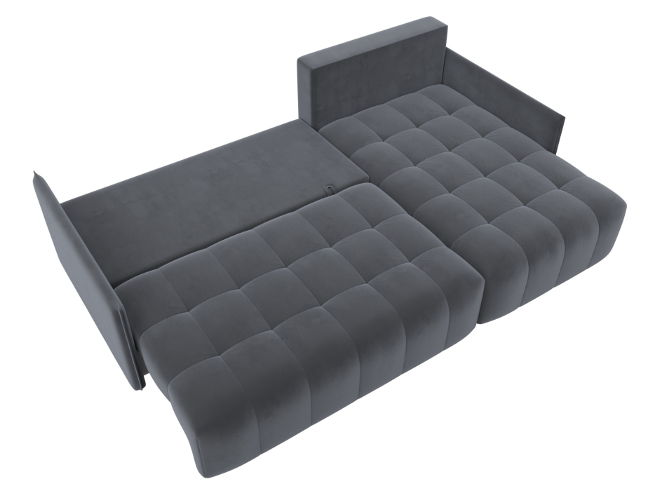 Диваны угловые в гостиную, Диван угловой Лига-054 НПБ угол универсальный, велюр SEVEN