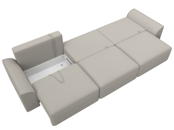 Диван прямой Лига-048 НПБ Лонг, рогожка Амур