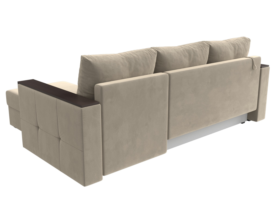 Диваны угловые в гостиную, Угловой диван Валенсия Лайт правый угол, микровельвет