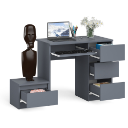 Стол компьютерный Мори МС-6 правое исполнение с тумбочкой 400-1