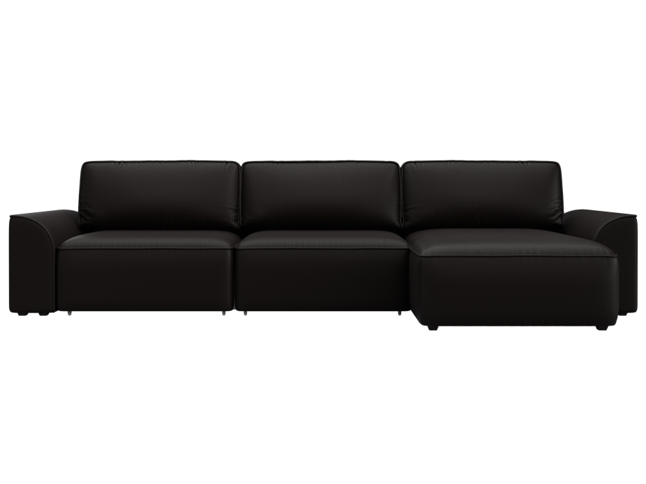 Диваны угловые в гостиную, Диван угловой Лига-048 НПБ лонг, экокожа GRIFON