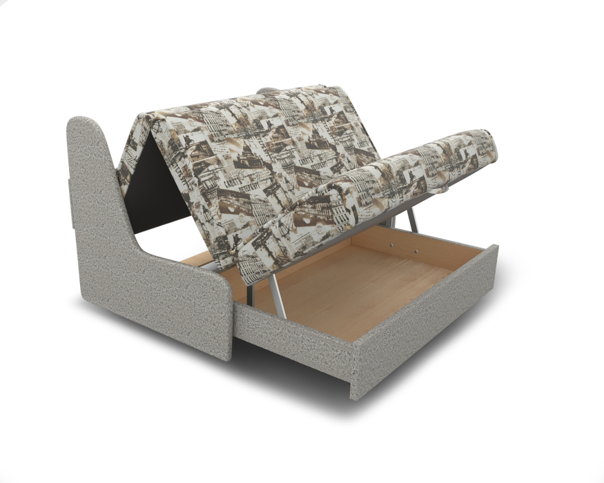 Диваны кровати со спальным местом, Прямой диван Аккорд №2, флок (антивандальный)