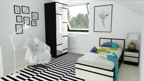 Детская кровать с ящиками 900 Сакура