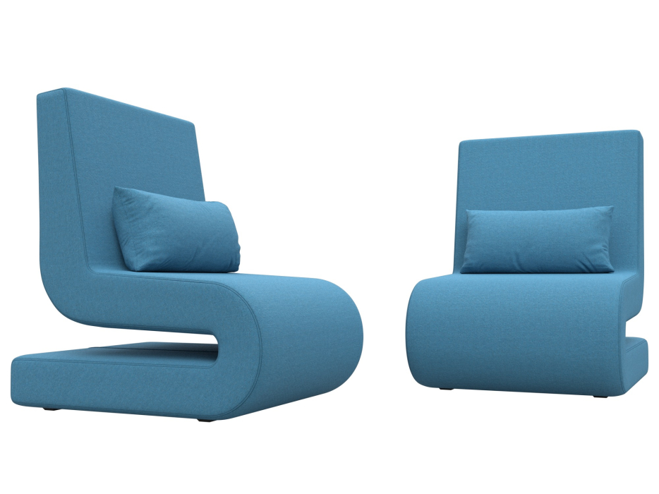 Кресло для отдыха, Кресло Волна (2 шт.), рогожка Амур