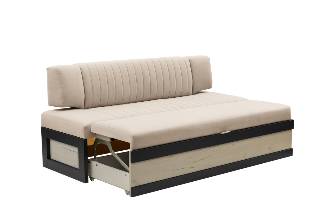 Диваны прямые кухонные, Прямой кухонный диван Парус 174 Дуб крафт белый