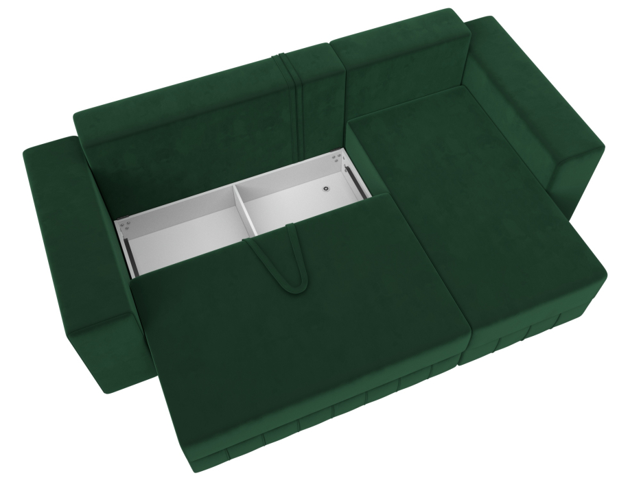 Диваны угловые в гостиную, Диван угловой Лига-076 угол универсальный, велюр SEVEN