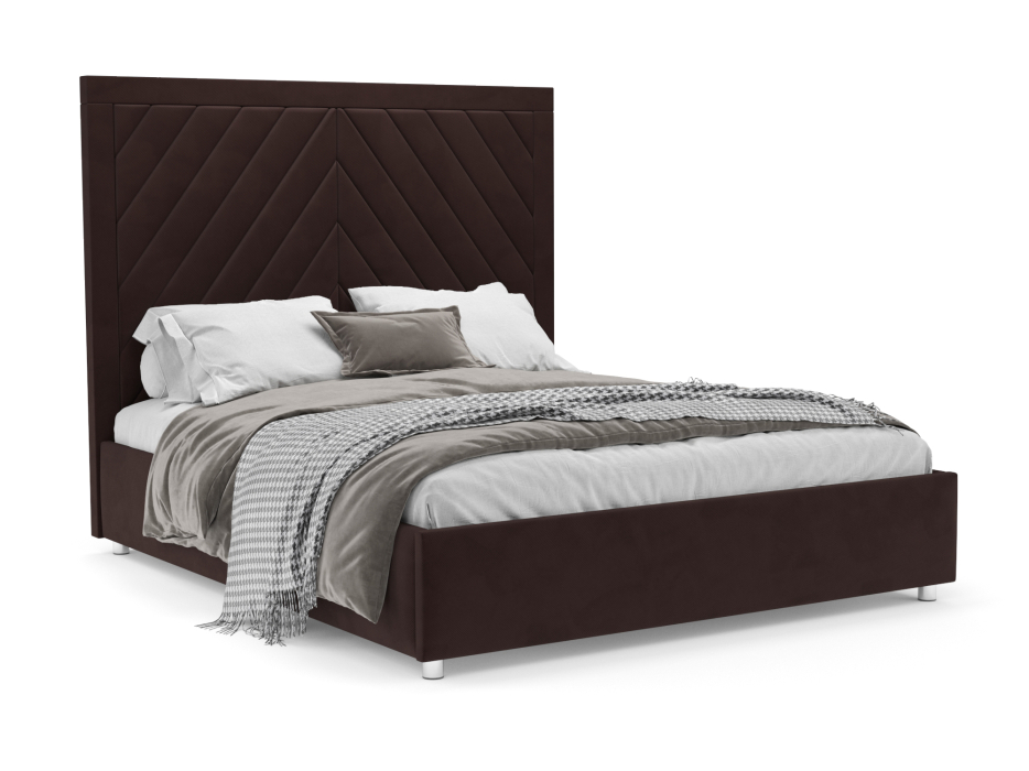 Мягкая кровать, Кровать Мишель 140 см (Велюр)