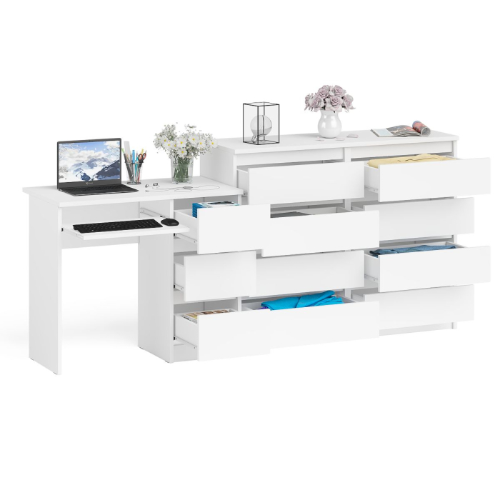 Компьютерные столы, Комод Мори МК1200 8-мь ящиков со столом компьютерным МС-6 правым