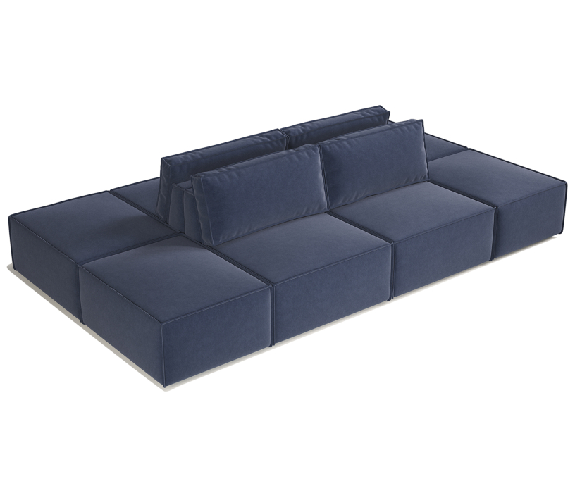 Диваны угловые в гостиную, Диван модульный Шарм 25 116х95х70 см, правый, велюр